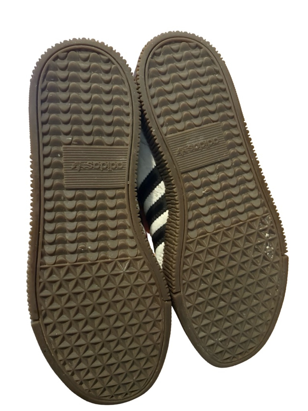 adidas Samba platform White Sneakers with Black Stripes and Blue Logo - Picture 4 of 5
